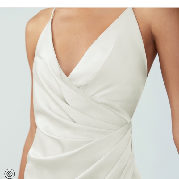 Fame&Partners NWT/BOX Ivory Satin wrap maxi dress BRIDES&BRIDESMAID Fits 6-8 - Picture 4 of 17